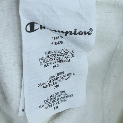 Champion Mens White 2XL Crew Neck Rainbow Graphic Sweatshirt