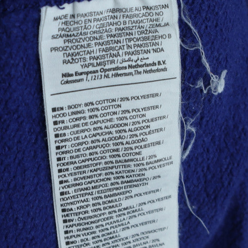 Nike Women's Blue Pullover Hoodie Medium Cotton Blend Sweatshirt