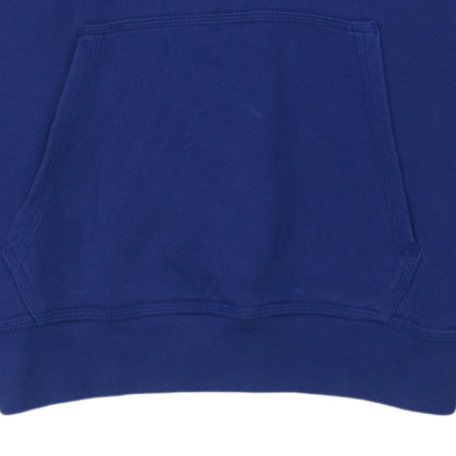 Nike Women's Blue Pullover Hoodie Medium Cotton Blend Sweatshirt