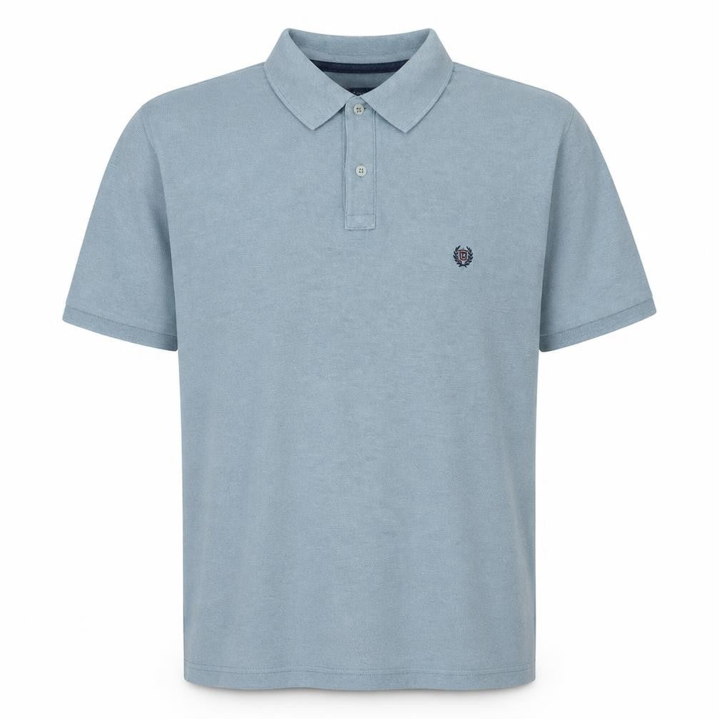 Front view of Chaps Men’s Blue Cotton Polo Shirt XL Classic Fit