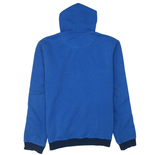 Adidas Men's Blue Full Zip Hoodie L Cotton Blend Sportswear
