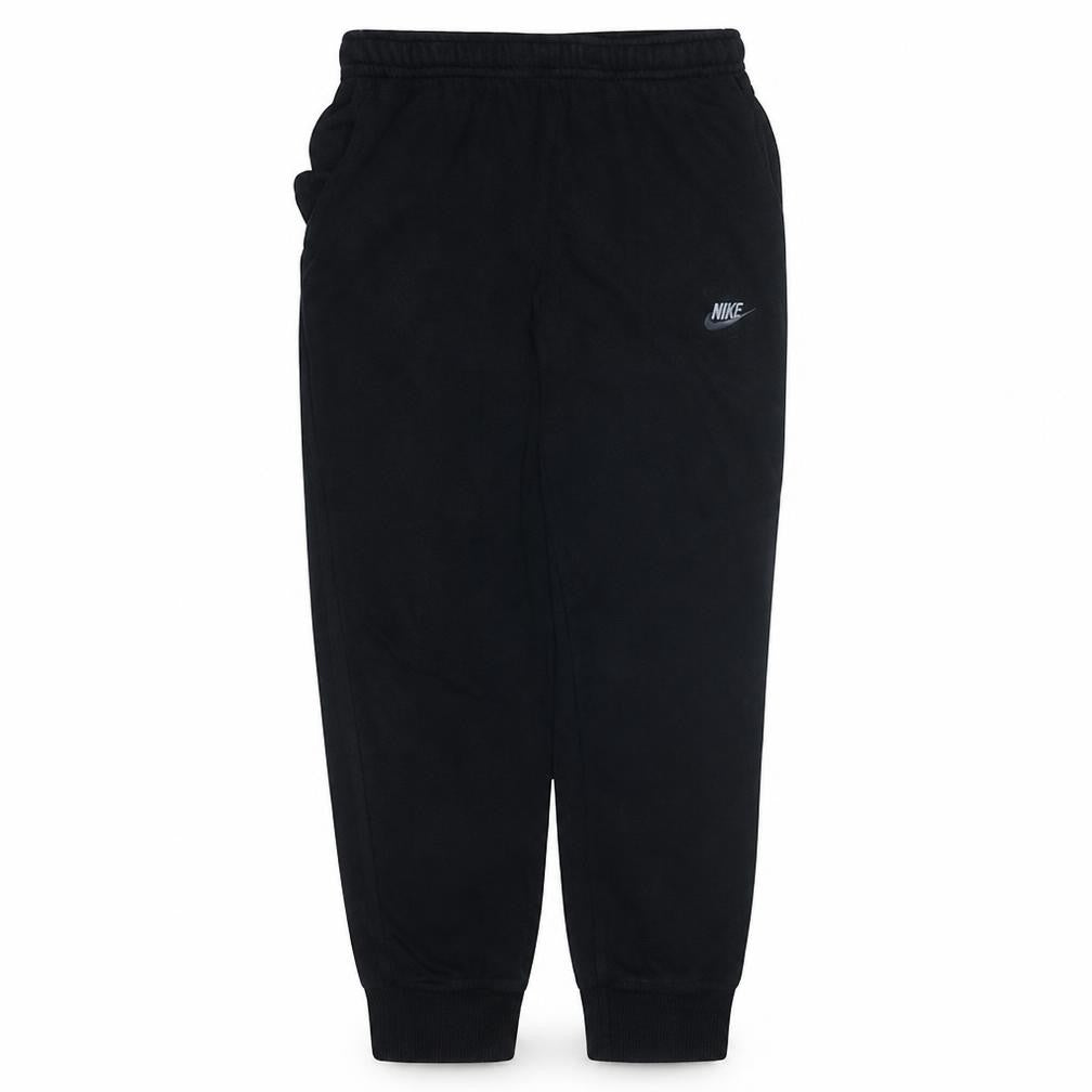Front view of Nike Men's Black Jogger Trousers, size L, Regular Fit Fleece
