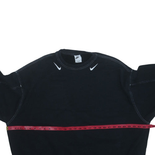 Nike Women's Black Small Pullover Sweatshirt Crew Neck Classic Fit