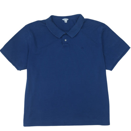 Calvin Klein Men's Blue 2XL Regular Fit Cotton Polo Shirt
