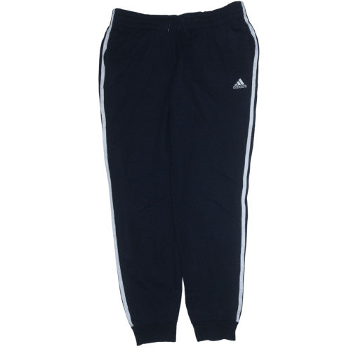 Adidas Womens Black Jogger Trousers L Tapered Cotton Blend