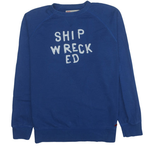 Levi's Mens Blue XL Pullover Sweatshirt Shipwrecked Graphic