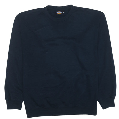 Dickies Mens Black XL Crew Neck Pullover Sweatshirt Classic Fleece