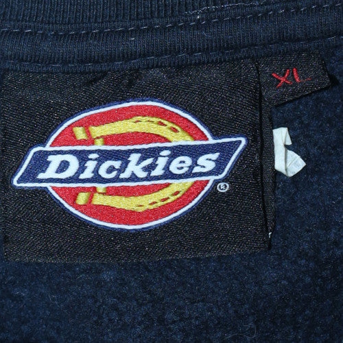 Dickies Mens Black XL Crew Neck Pullover Sweatshirt Classic Fleece