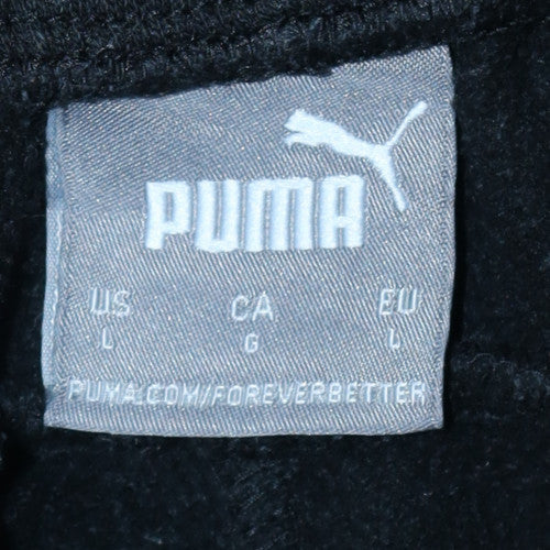 Puma Men's Black Jogger Sweatpants L Fleece Regular Fit