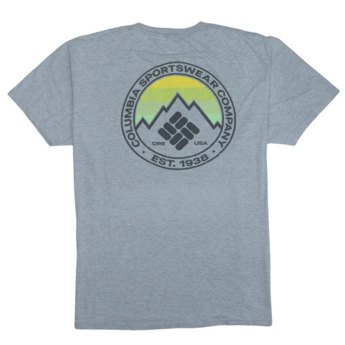 Columbia Men's Grey XL Outdoor Graphic Print Crew Neck T-Shirt