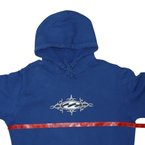 Billabong Mens Blue Pullover Hoodie L Fleece Surf Logo Sweatshirt