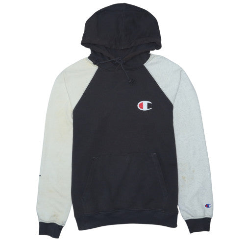 Champion Men's Black Grey Pullover Hoodie Small Athletic Logo