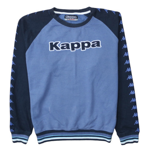 Kappa Men's Blue Crew Neck Logo Sweatshirt Size L