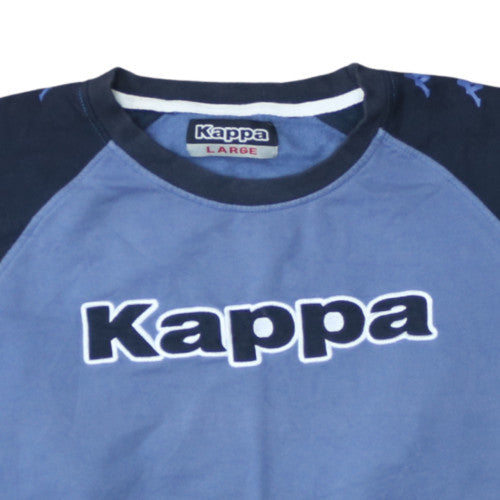 Kappa Men's Blue Crew Neck Logo Sweatshirt Size L