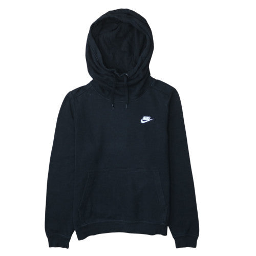 Nike Womens Black Pullover Hoodie Sweatshirt Size M Cotton Blend