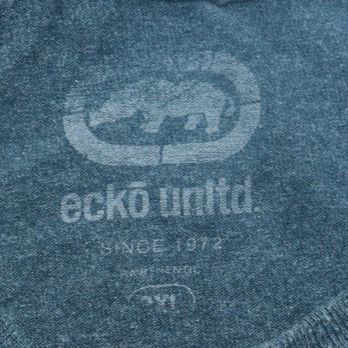 Ecko Unltd Mens Blue Graphic Short Sleeve Crew Neck T-Shirt XXL