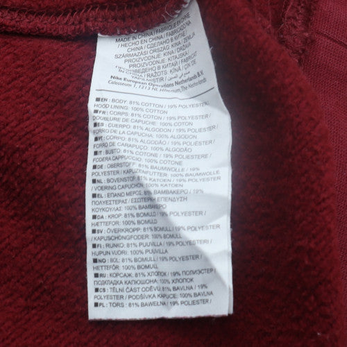 Nike Men’s Maroon Hoodie Medium Pullover NBA Graphic Cotton Blend