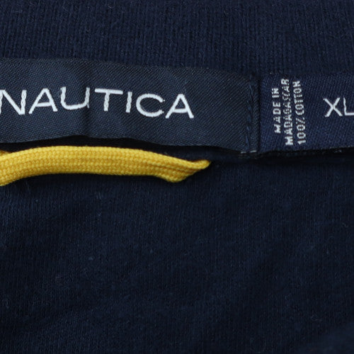 Nautica Men's Blue XL Cotton Short Sleeve Polo Shirt