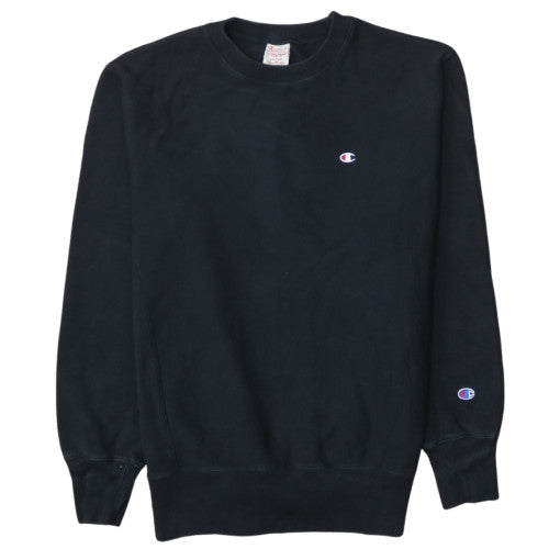 Champion Mens Black Large Reverse Weave Crew Neck Sweatshirt
