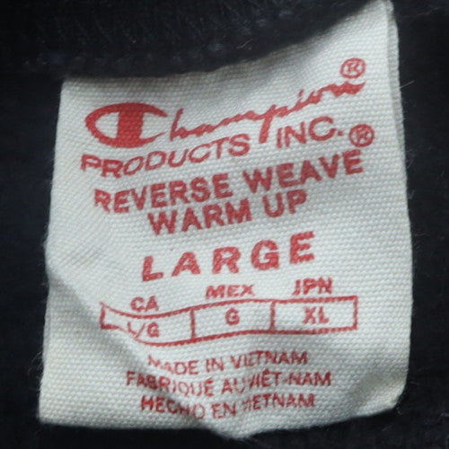 Champion Mens Black Large Reverse Weave Crew Neck Sweatshirt