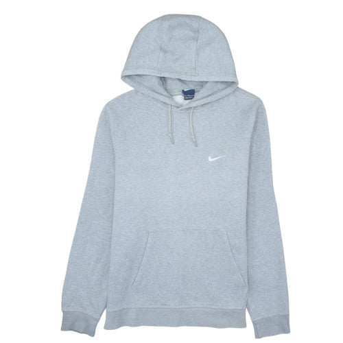 Nike Women's Grey Pullover Hoodie L Cotton Blend with Logo
