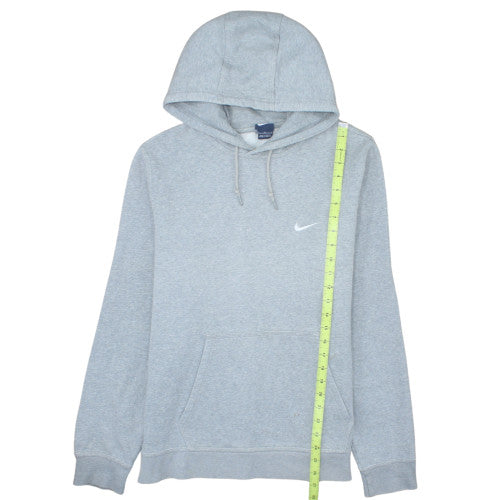 Nike Women's Grey Pullover Hoodie L Cotton Blend with Logo