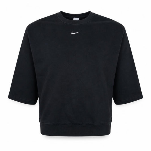 Front view of Nike Women Black Medium Pullover Sweatshirt, Crew Neck, 3/4 Sleeve