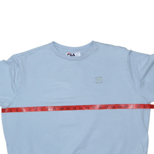 FILA Women Light Blue Crew Neck Pullover Sweatshirt Size L