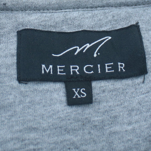 Mercier Men's Grey XS Crew Neck Logo Embroidered Pullover Sweatshirt