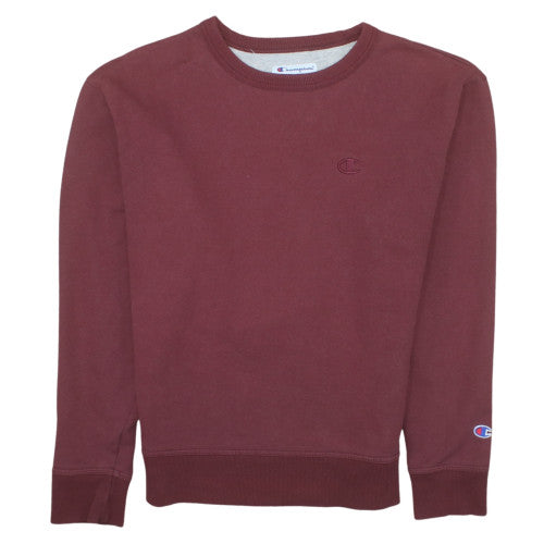 Champion Men's Red Crew Neck Pullover Sweatshirt M Regular Fit