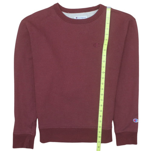 Champion Men's Red Crew Neck Pullover Sweatshirt M Regular Fit