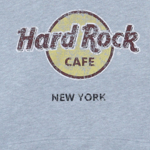 Hard Rock Cafe Women's Grey Pullover Hoodie Large Cotton Blend