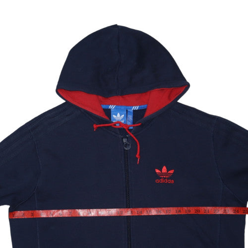 Adidas Mens Blue Full Zip Hoodie XL Sports Fleece Sweatshirt