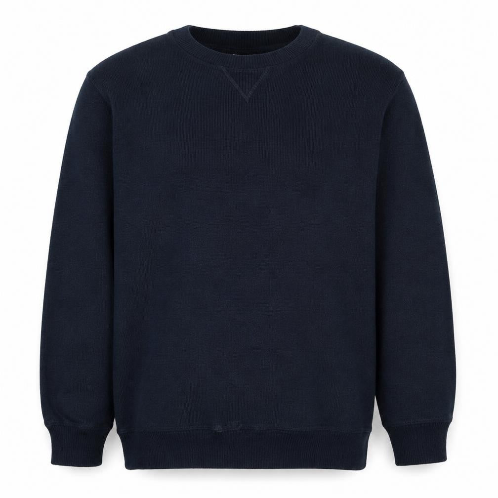 Front view of Fila Men's Black Crew Neck Pullover Sweatshirt, size M