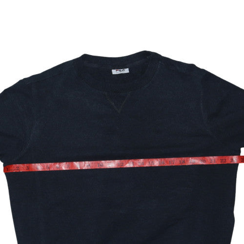Fila Men's Black Crew Neck Pullover Sweatshirt Size M