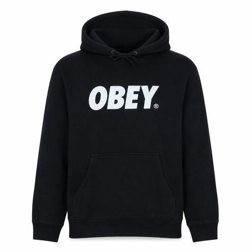 Obey Men's Black Pullover Hoodie S Regular Fit Streetwear Logo