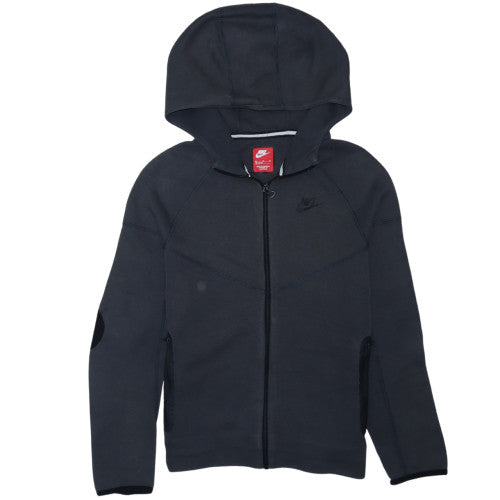 Nike Boys Black Full Zip Hoodie XL (158-170cm) Fleece Casual Hooded Sweatshirt