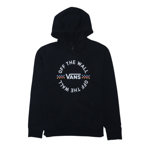 Vans Womens Black Pullover Hoodie L Cotton Blend Logo Sweatshirt