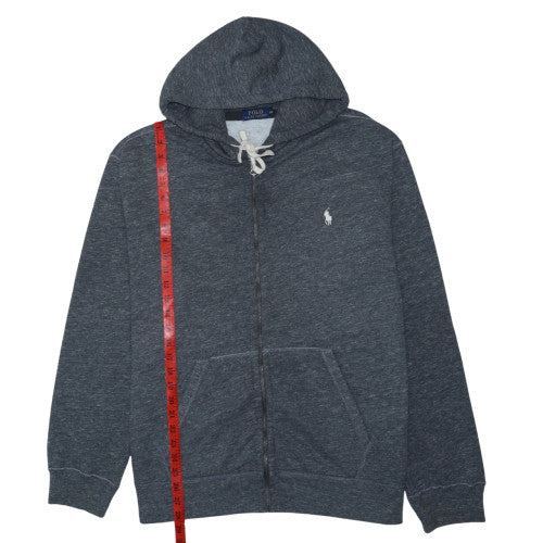 Ralph Lauren Men's Grey Full Zip Hoodie 2XL Cotton Fleece