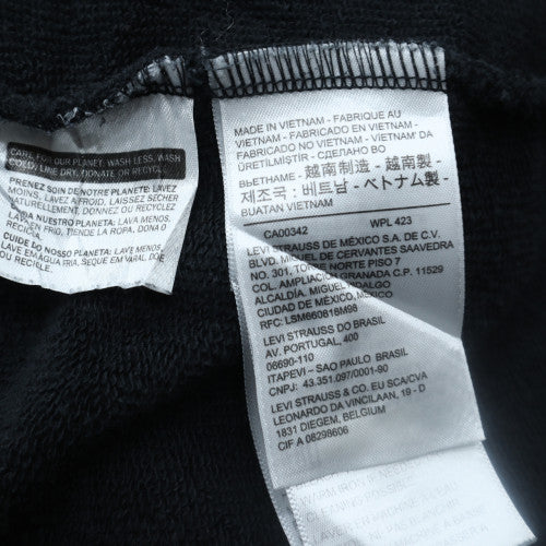 Levi's Men's Black Relaxed Pullover Hoodie L Fleece Logo