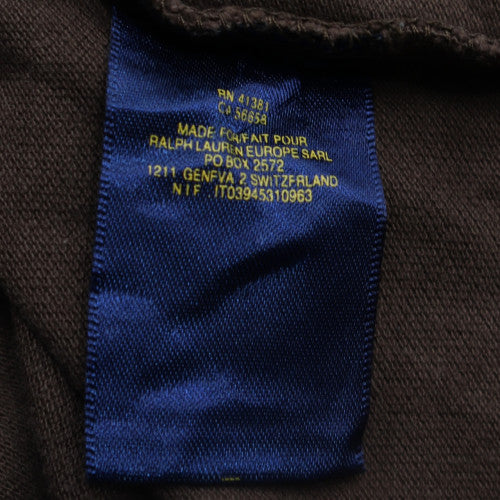 Ralph Lauren Men's Brown Long Sleeve Cotton Polo Shirt M