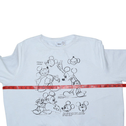 Disney x Primark Womens White Mickey Mouse Sketch Sweatshirt XL 18/20