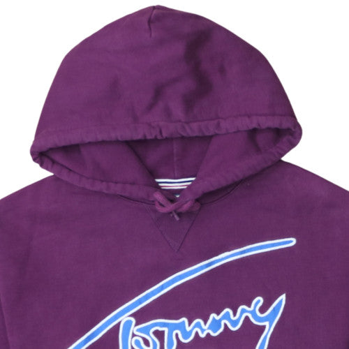 Tommy Jeans Womens Purple XS Pullover Hoodie with Logo Print