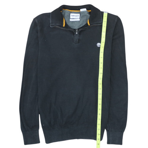 Timberland Men's Black Cotton 1/2 Zip Jumper Size L
