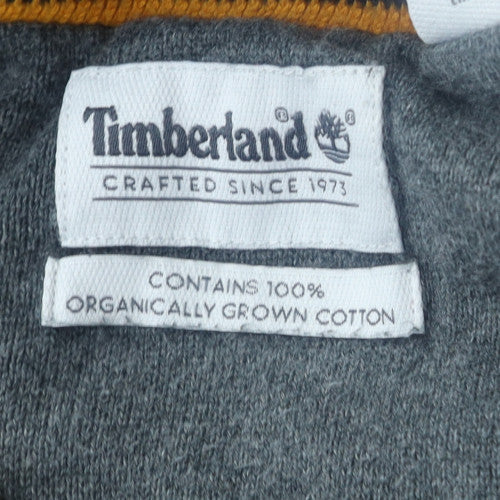 Timberland Men's Black Cotton 1/2 Zip Jumper Size L