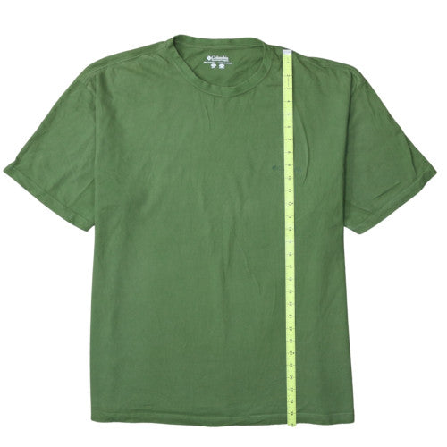 Columbia Men's Green 2XL Cotton Crew Neck Short Sleeve T-Shirt