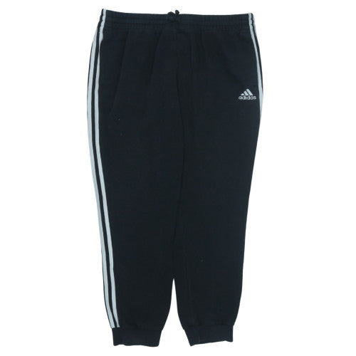 Adidas Men Black XL Jogger Sweatpants with Side Stripes