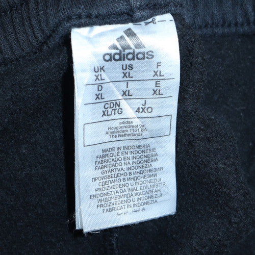 Adidas Men Black XL Jogger Sweatpants with Side Stripes