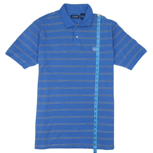 Chaps Men's Blue Striped Cotton Polo Shirt LT Big & Tall