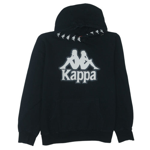 Kappa Men’s Black XL Pullover Hoodie with Logo Print